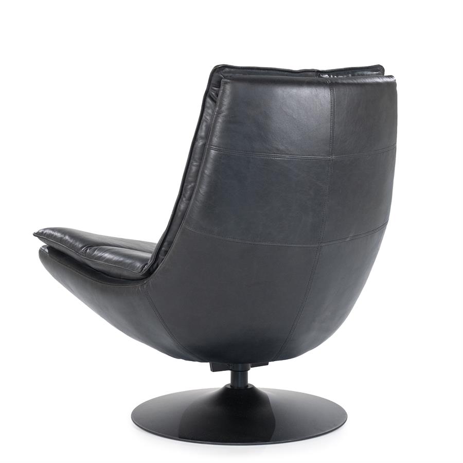 Fauteuil Sven boho leder | Zwart