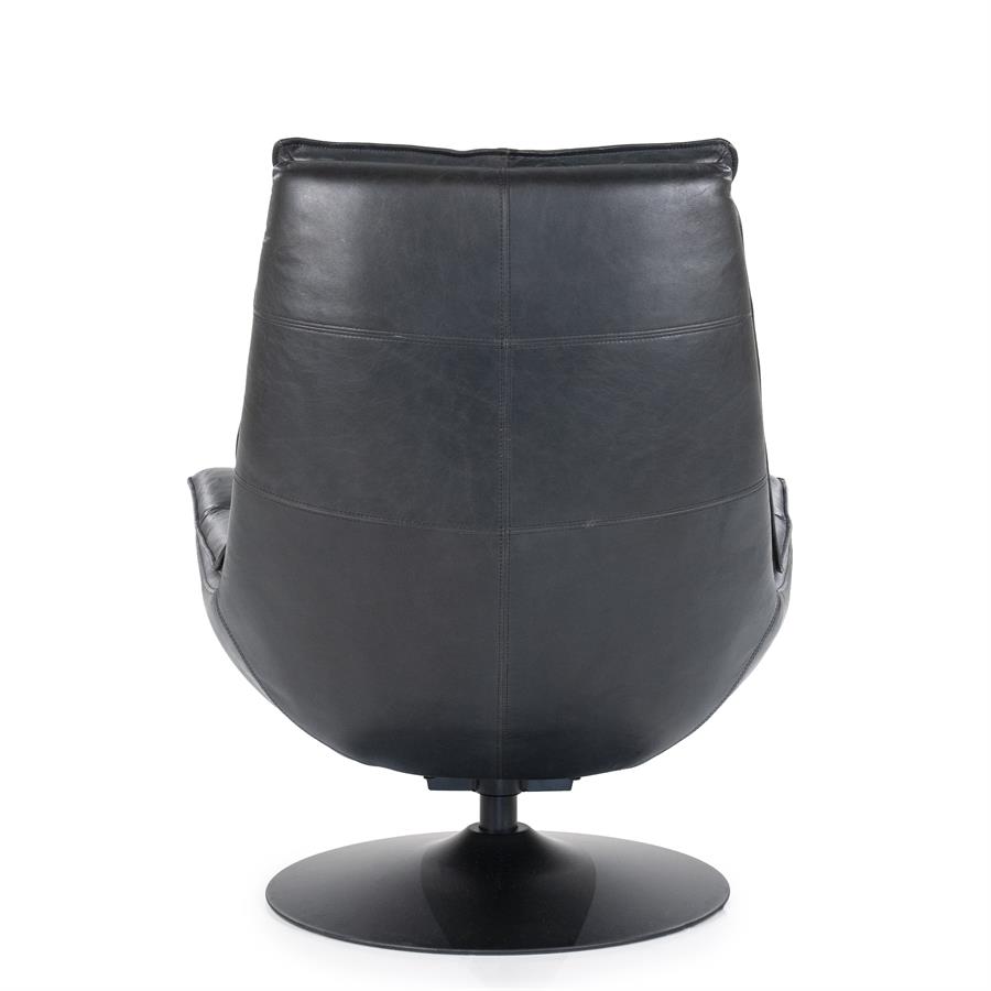 Fauteuil Sven boho leder | Zwart