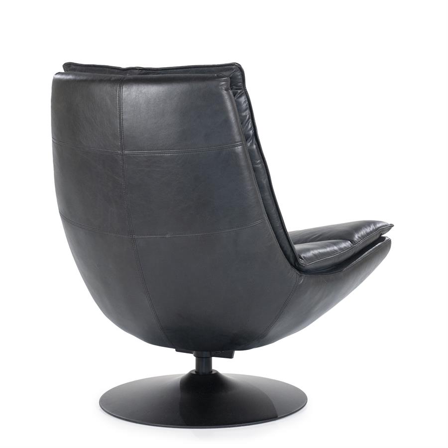 Fauteuil Sven boho leder | Zwart