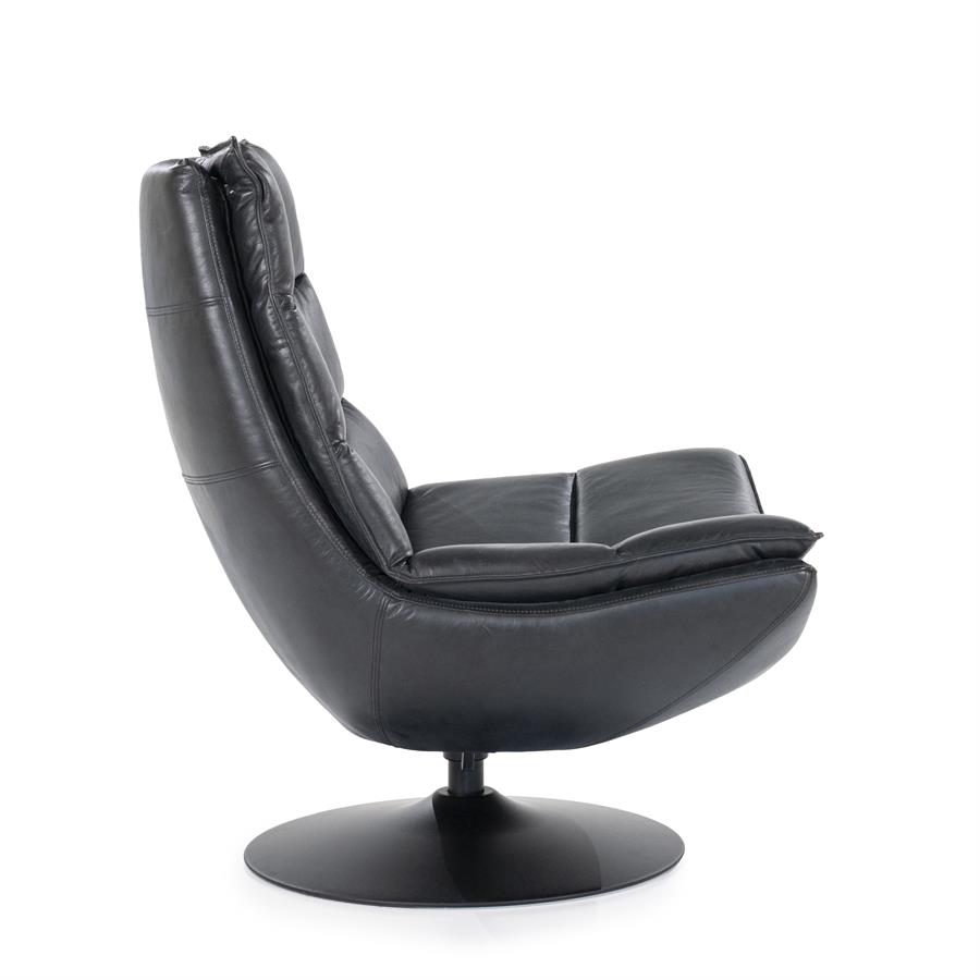 Fauteuil Sven boho leder | Zwart