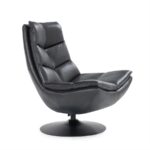 Fauteuil Sven boho leder | Zwart