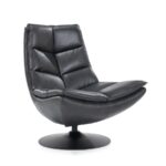 Fauteuil Sven boho leder | Zwart
