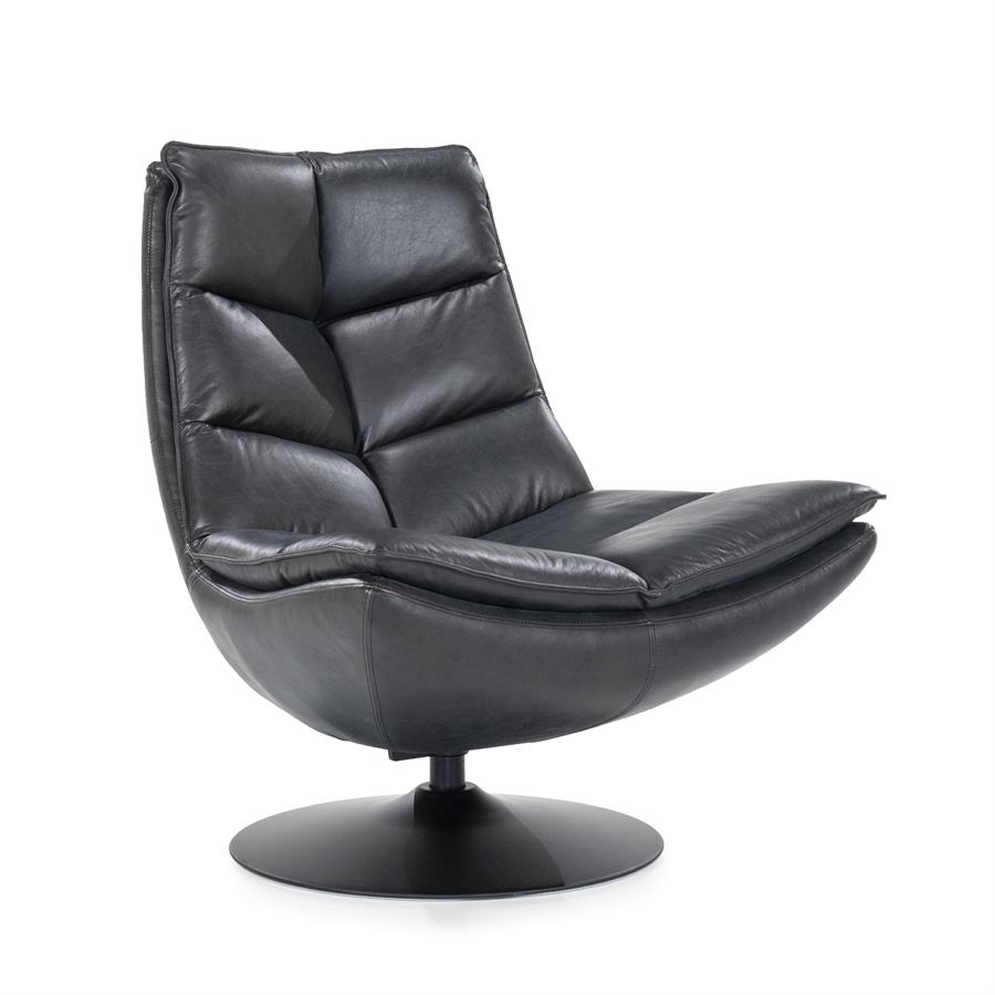 Fauteuil Sven boho leder | Zwart