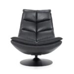 Fauteuil Sven boho leder | Zwart