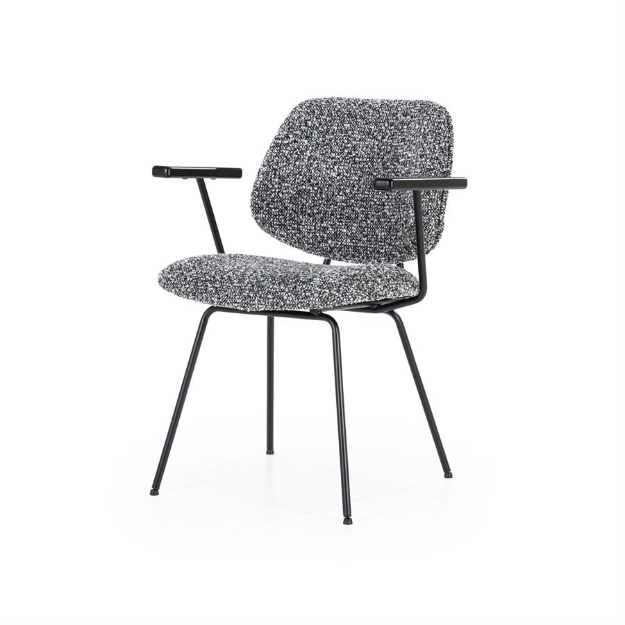 Stoel Jon met arml Maywood | Zwart