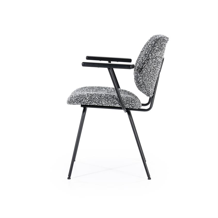Stoel Jon met arml Maywood | Zwart