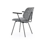 Stoel Jon met arml Maywood | Zwart