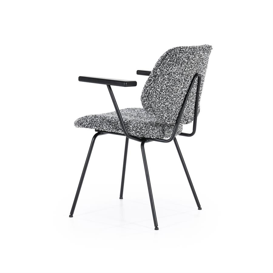 Stoel Jon met arml Maywood | Zwart