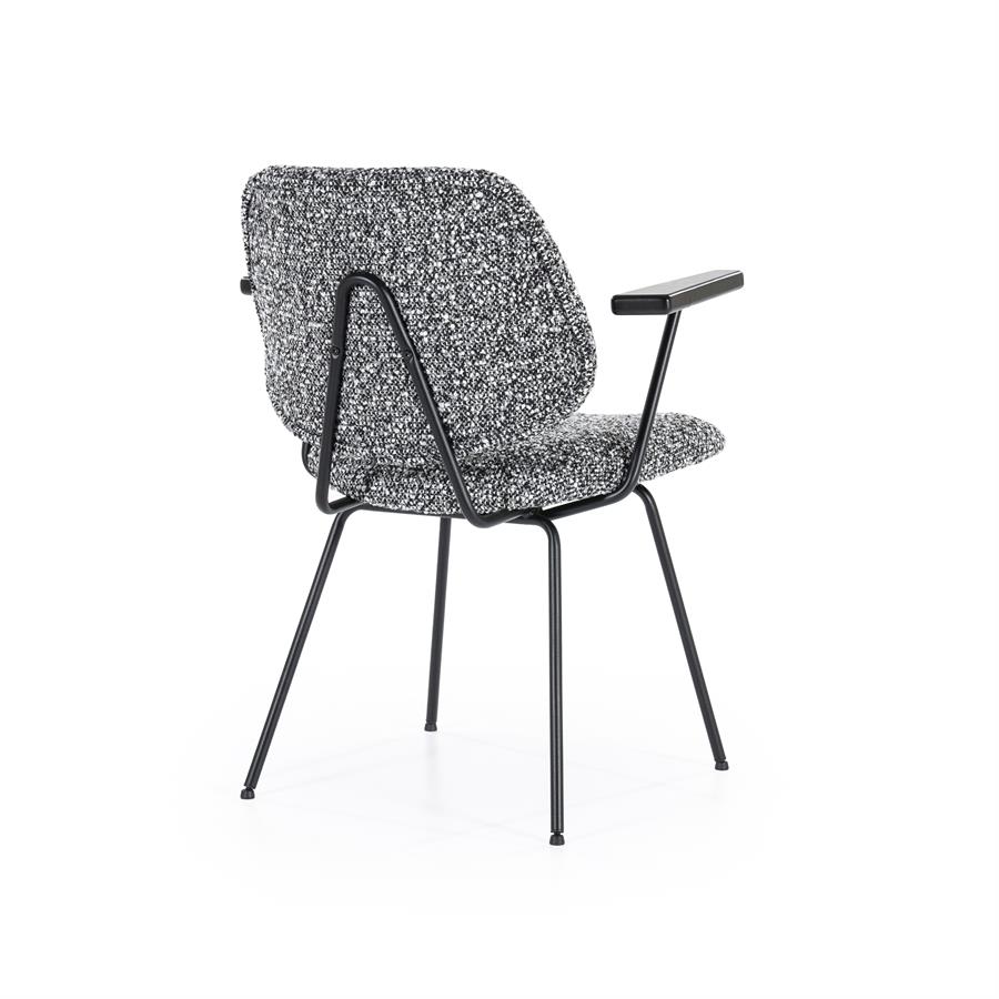 Stoel Jon met arml Maywood | Zwart
