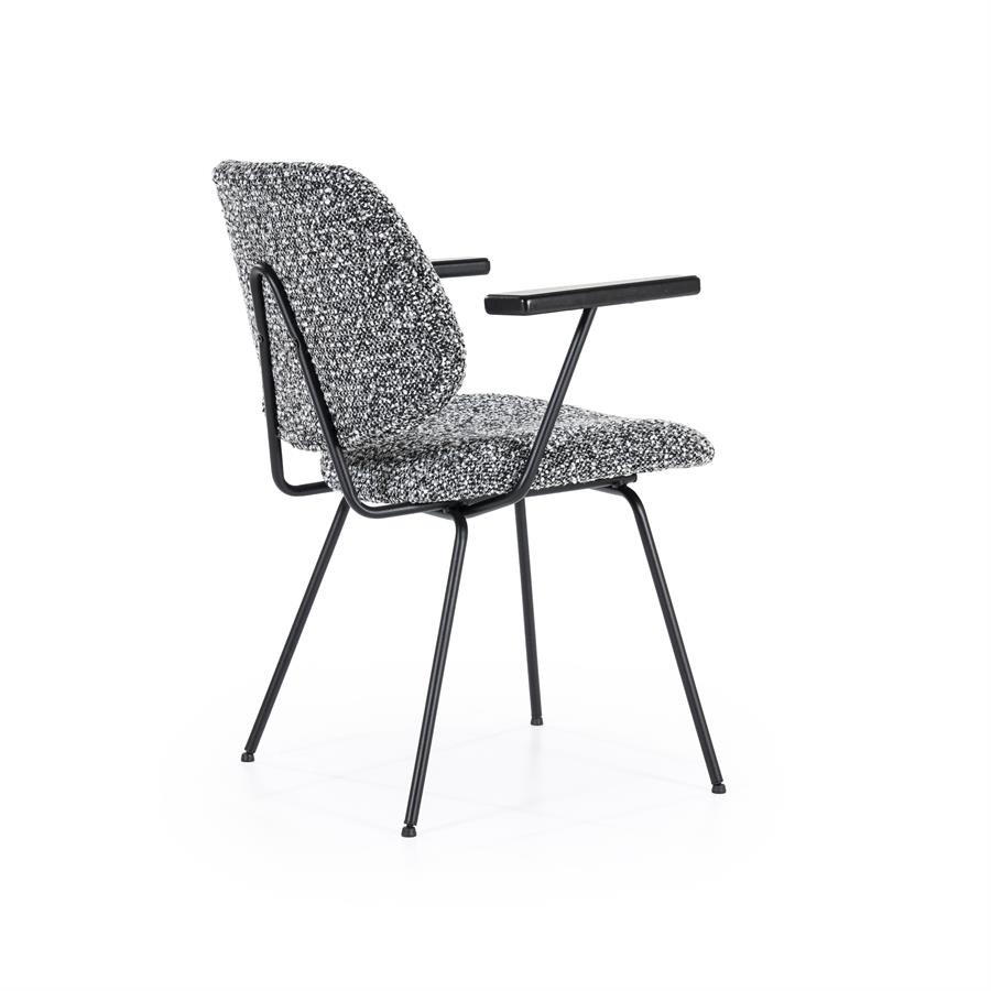 Stoel Jon met arml Maywood | Zwart