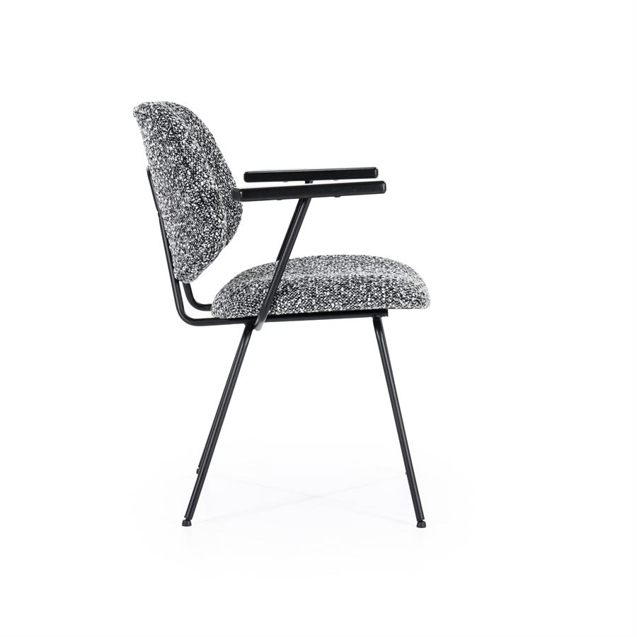 Stoel Jon met arml Maywood | Zwart