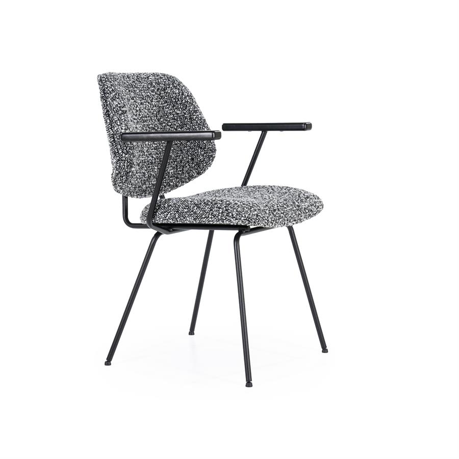 Stoel Jon met arml Maywood | Zwart