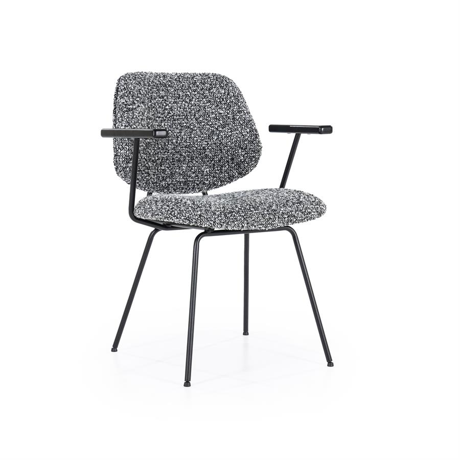 Stoel Jon met arml Maywood | Zwart