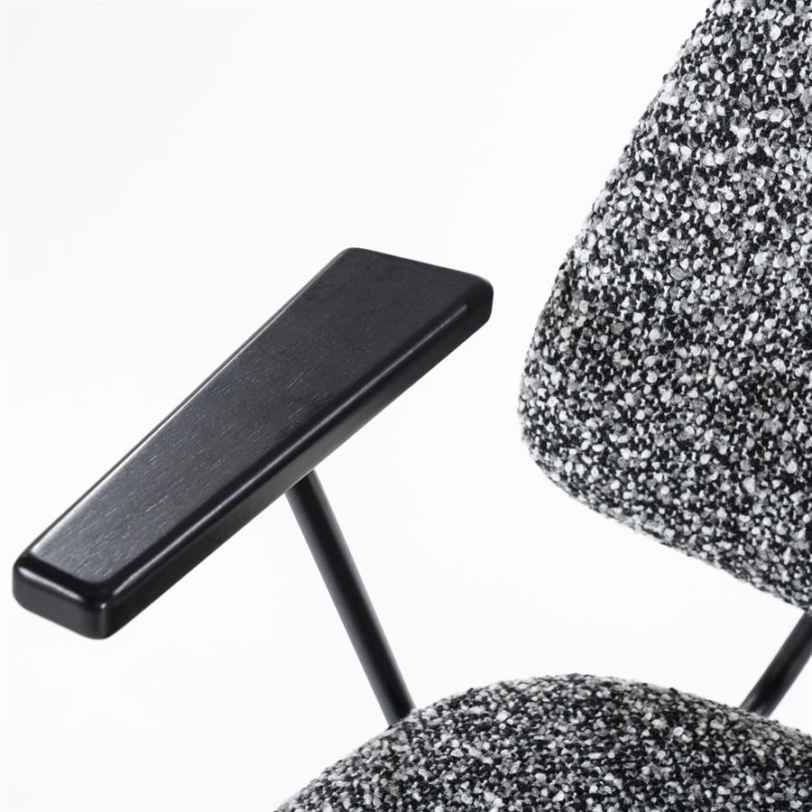 Stoel Jon met arml Maywood | Zwart