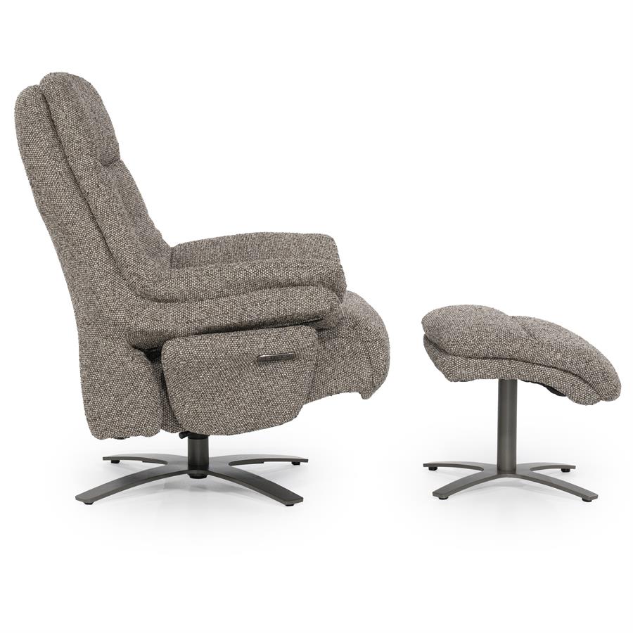 Fauteuil Caleb Elektrisch met voetenbankje | Taupe
