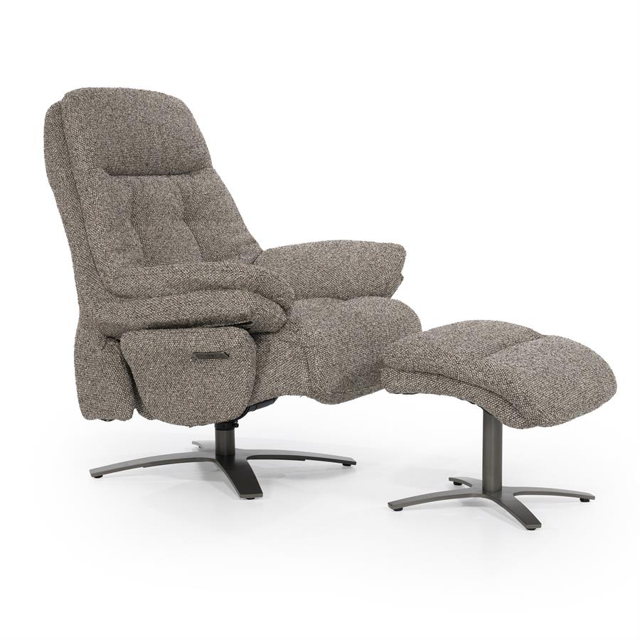 Fauteuil Caleb Elektrisch met voetenbankje | Taupe