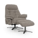 Fauteuil Caleb Elektrisch met voetenbankje | Taupe
