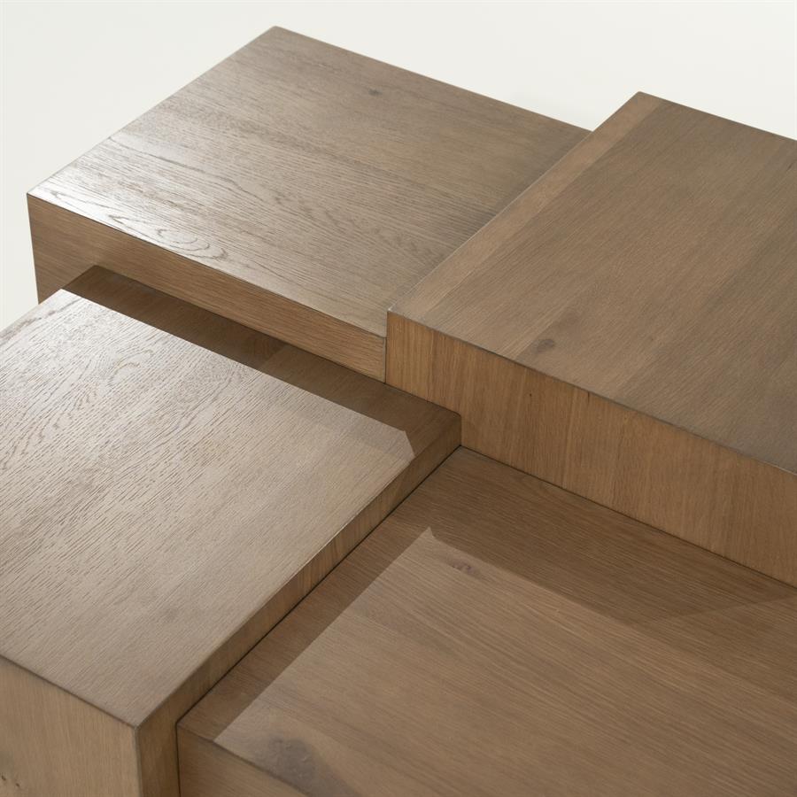 Salontafel Quinten vierkant | Bruin
