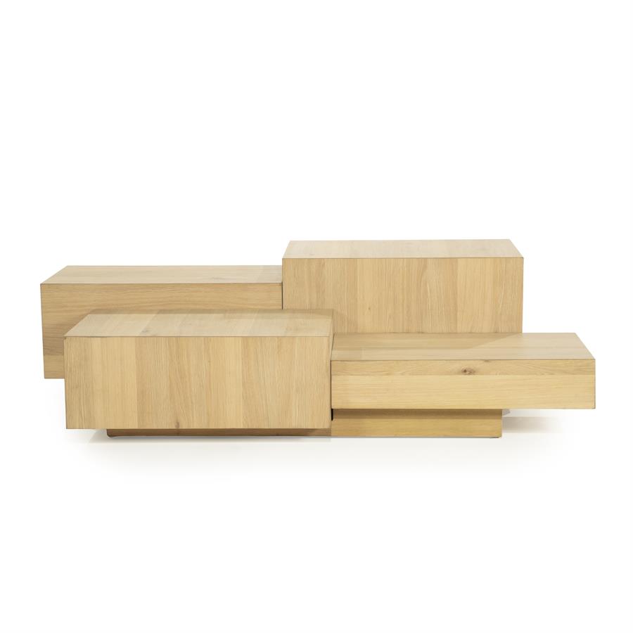 Salontafel Quinten rechthoekig naturel | Naturel