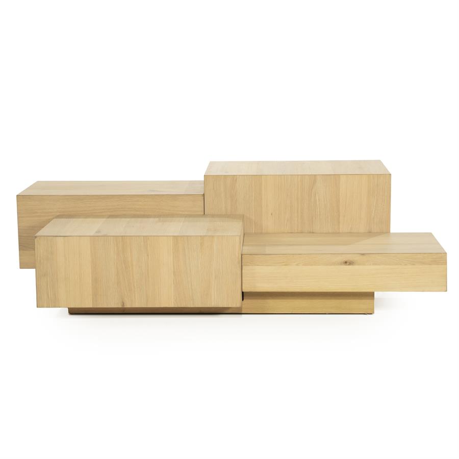 Salontafel Quinten rechthoekig naturel | Naturel
