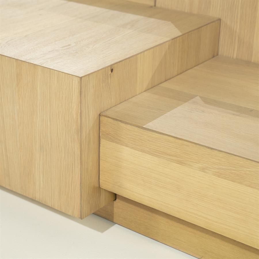 Salontafel Quinten rechthoekig naturel | Naturel