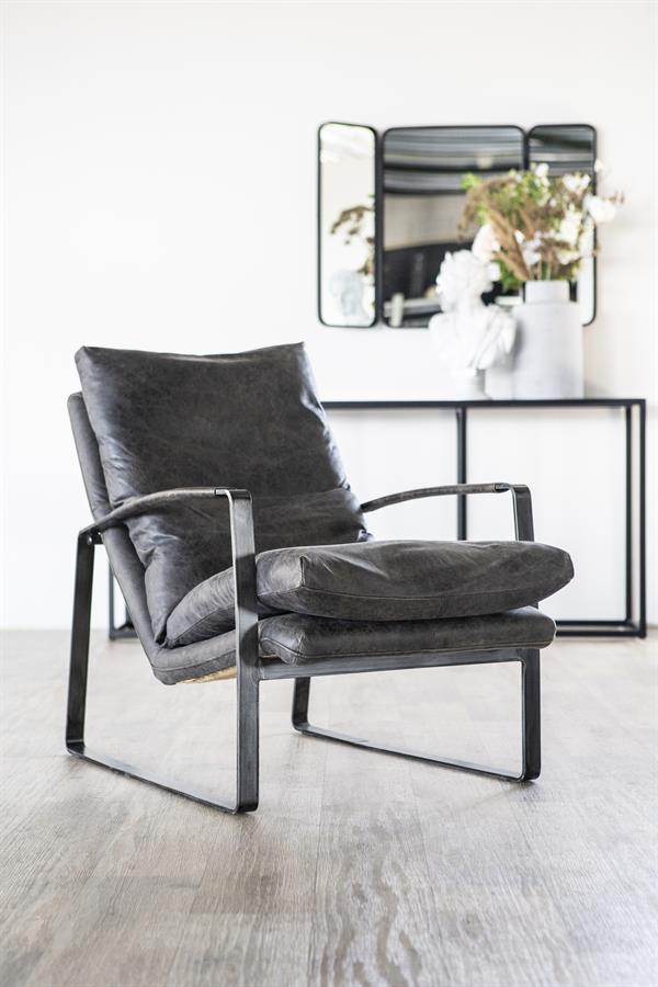 Fauteuil Lex vintage leer | Antraciet