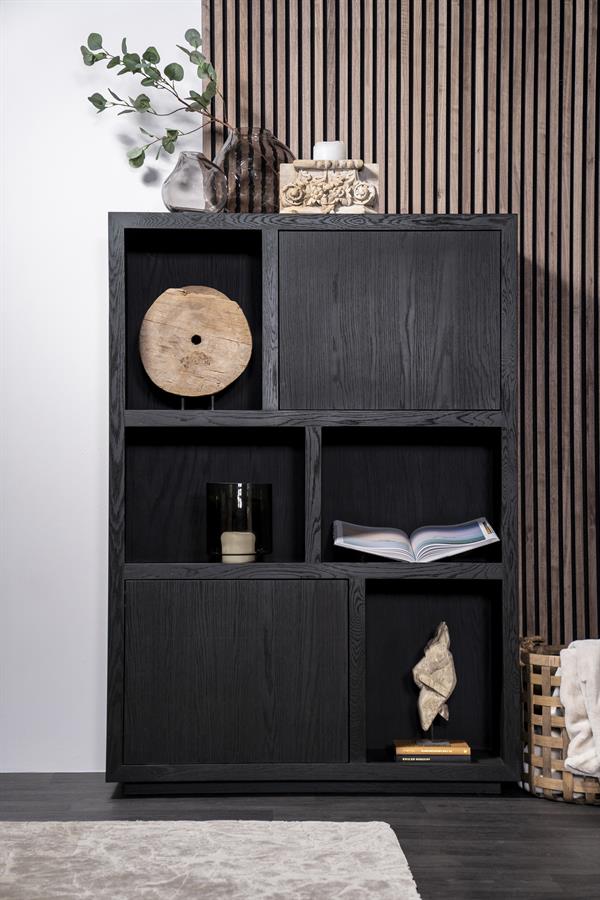 Wandkast Helsinki 120×170 cm 2drs. | zwart