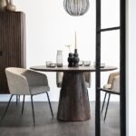 Eettafel Aron rond 130 | Bruin
