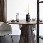Eettafel Aron rond 130 | Bruin