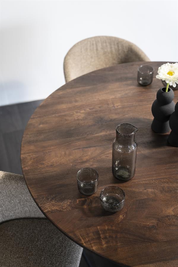 Eettafel Aron rond 130 | Bruin