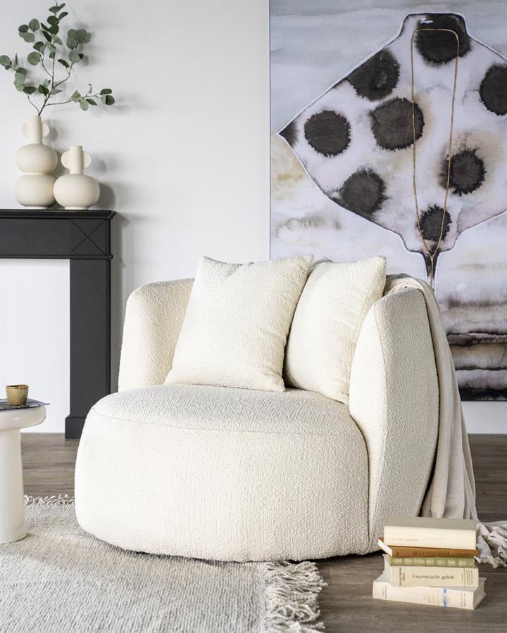 Fauteuil Louis met kussen Spark | Beige
