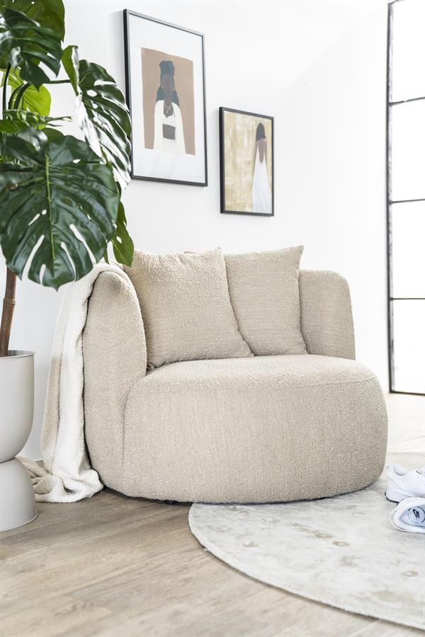 Fauteuil Louis met kussen Spark | Beige