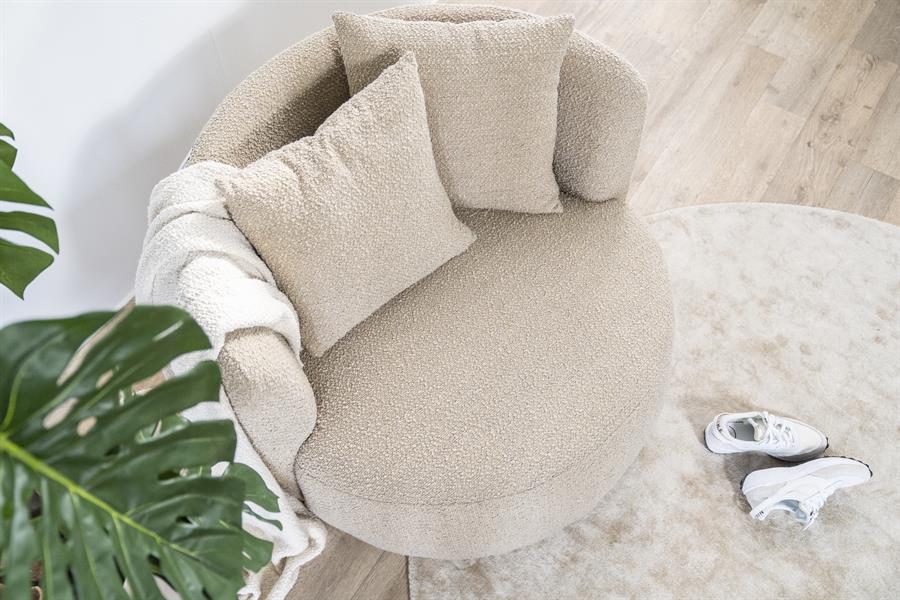 Fauteuil Louis met kussen Spark | Beige