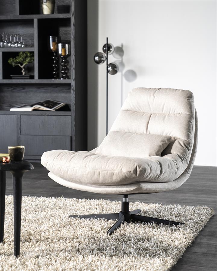 Fauteuil Cooper met kussen | Bruin