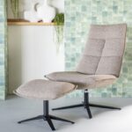 Fauteuil Marcus met voetenbank | Groen