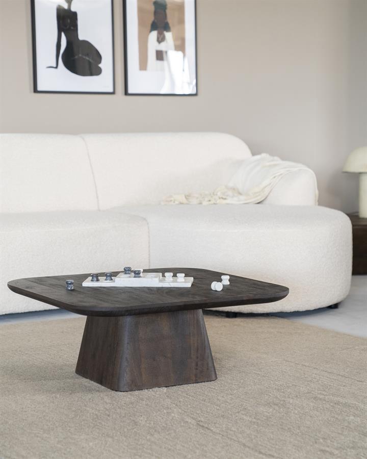 Salontafel Aron vierkant 80×80 | Bruin