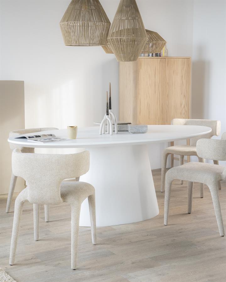 Eettafel Elin ovaal 200 | Wit