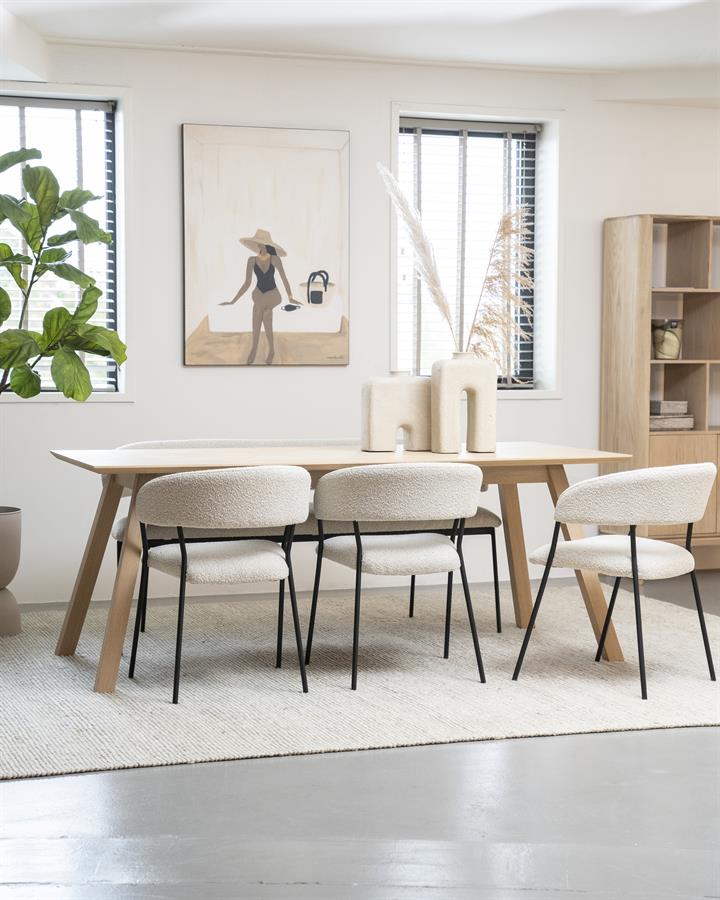 Eettafel Thomas 220×90 | Naturel