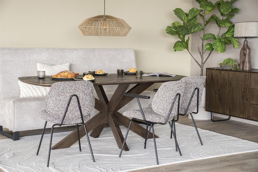 Stoel Jon met arml Maywood | Taupe