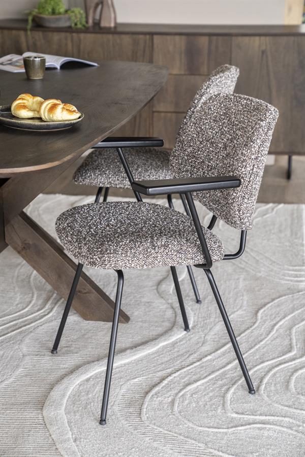 Stoel Jon met arml Maywood | Taupe