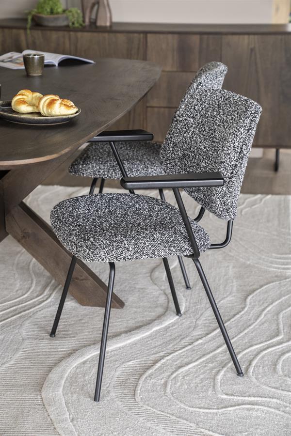 Stoel Jon met arml Maywood | Zwart