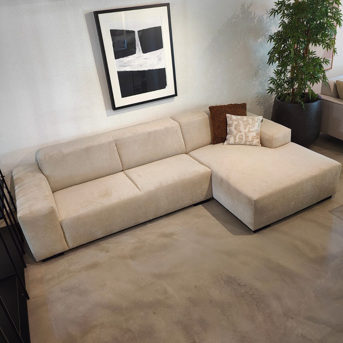 Hoekbank Modena Rechts Taupe