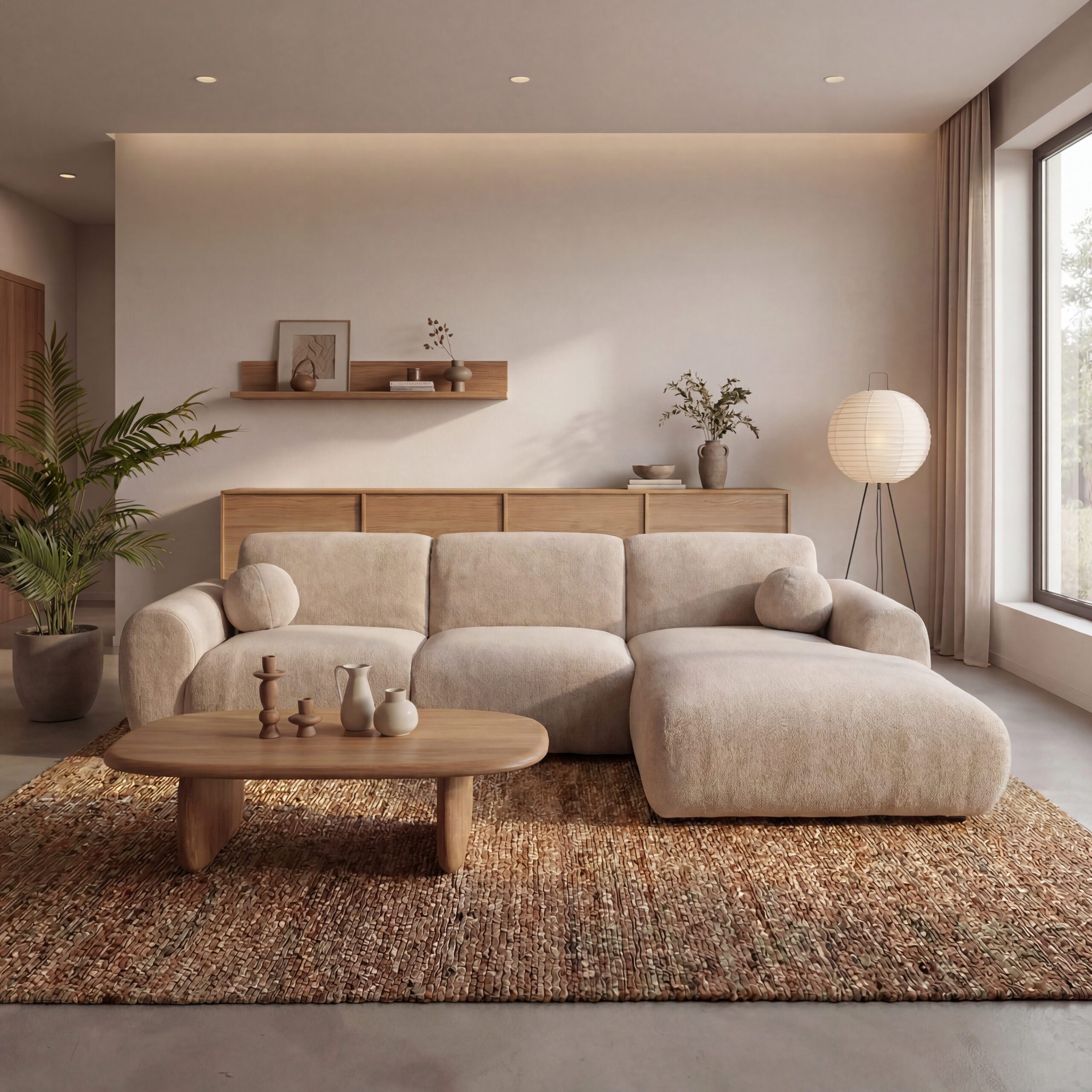Hoekbank Nova Beige Rechts