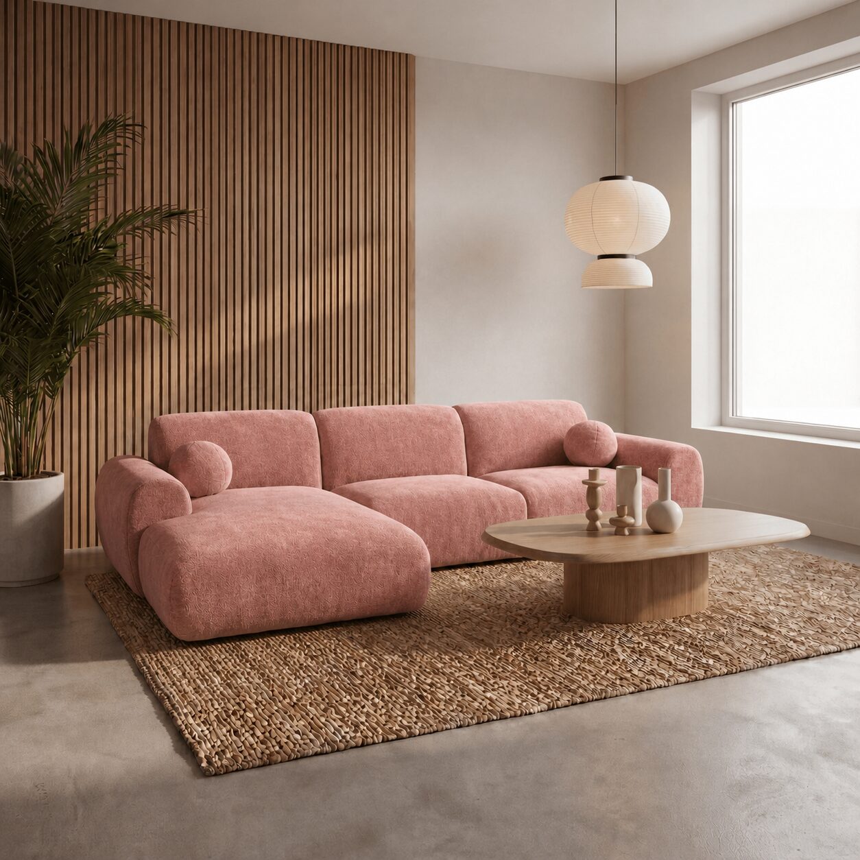 Hoekbank Nova Roze Links