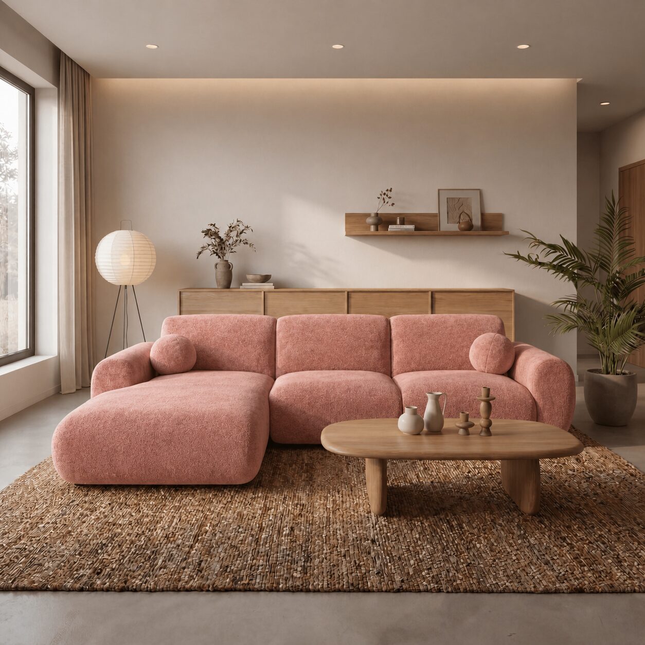 Hoekbank Nova Roze Links