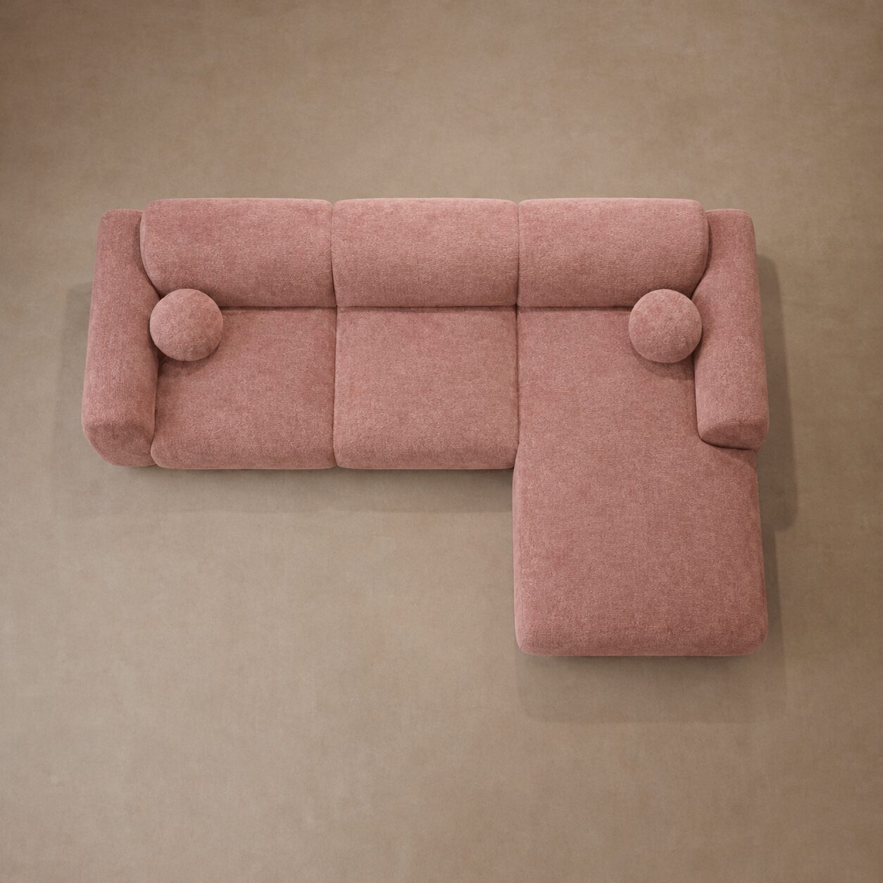 Hoekbank Nova Roze Rechts