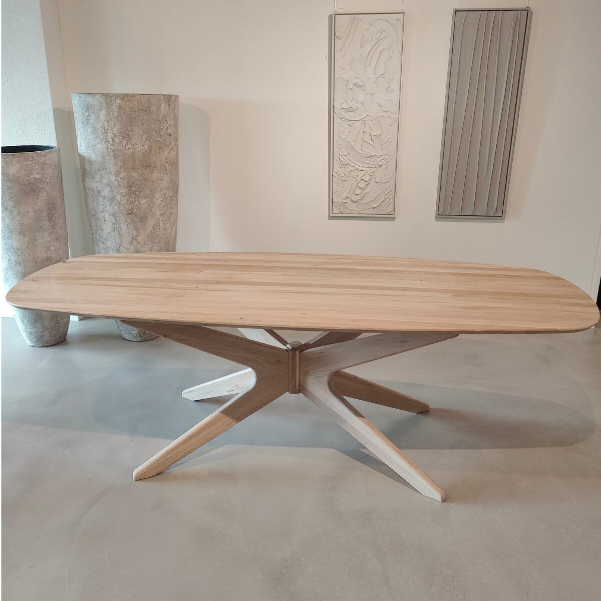 Eettafel Trapani Deens Ovaal 200×100 | Kruispoot | Showmodel