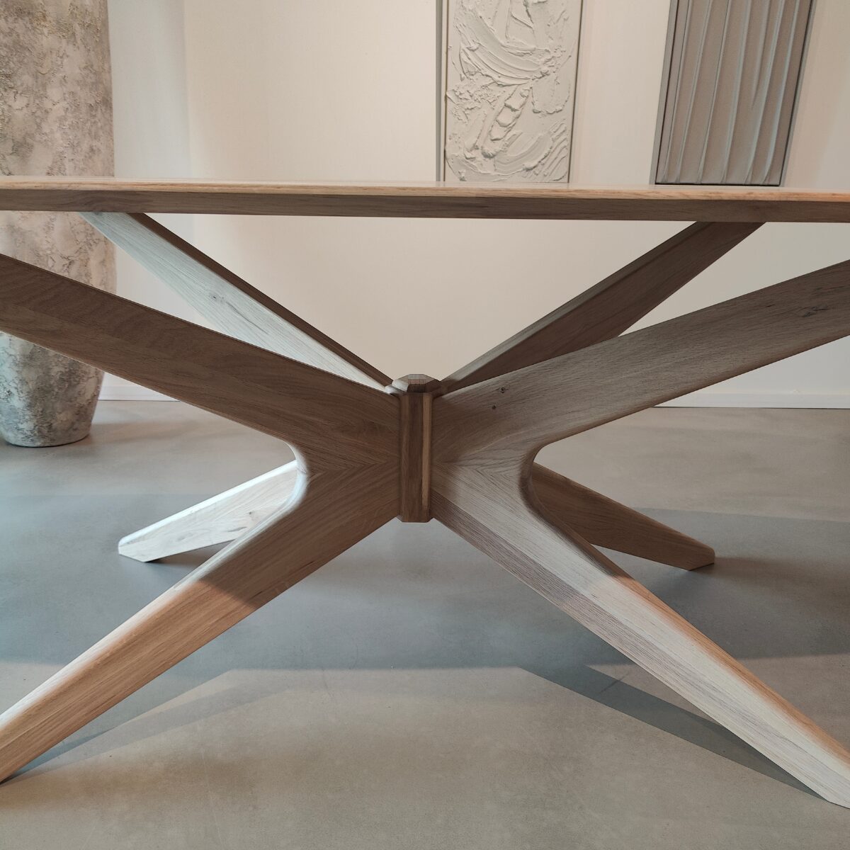 Eettafel Trapani Deens Ovaal 200×100 | Kruispoot | Showmodel