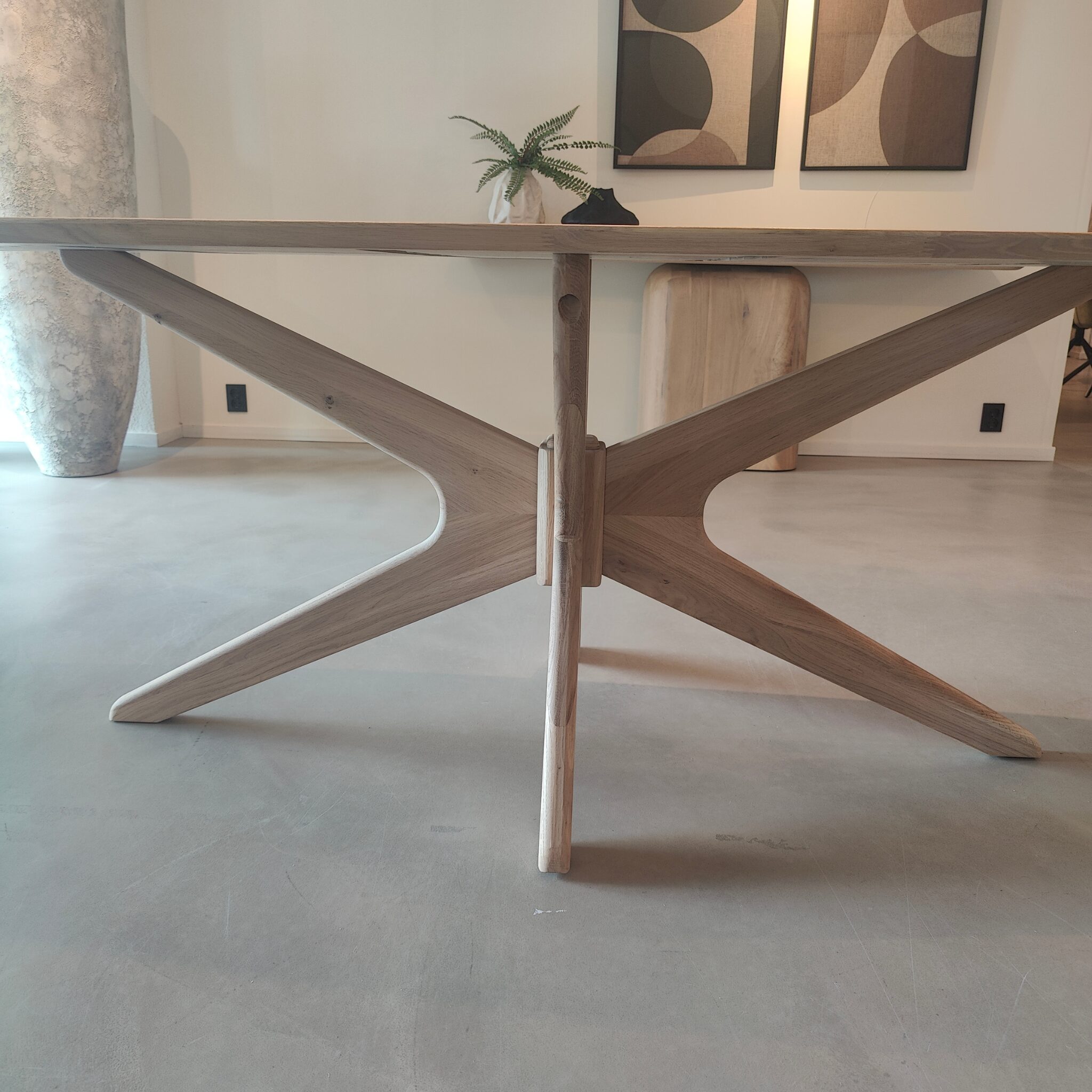 Eettafel Trapani Ovaal 240×100| Spiderpoot| Naturel