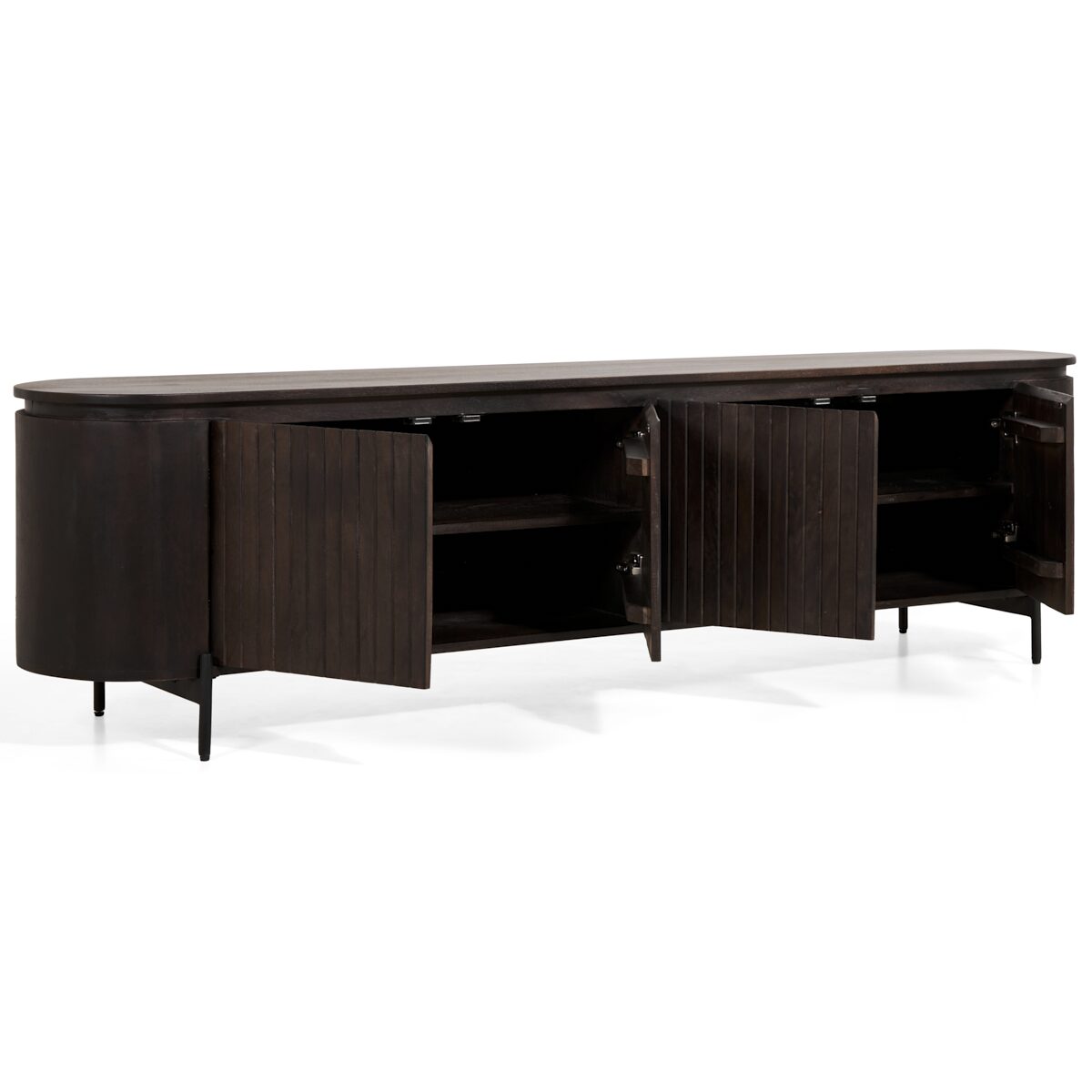 Tvmeubel Valletta 210cm | Donkerbruin